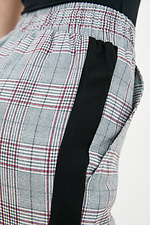 TRINI Klasyczne spodnie w kratę z wysokim stanem w paski Garne 3037134 zdjęcie №4
