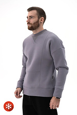 Men's Warm Sweatshirt Flatlock 3 Gray Teamv 8034134 photo №2