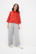 Wool-blend knitted jumper with cropped sleeves  4038135 photo №2