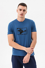 Men's blue cotton patriotic T-shirt GEN 9001135 photo №3