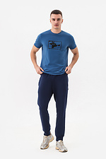 Men's blue cotton patriotic T-shirt GEN 9001135 photo №4