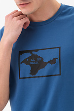 Men's blue cotton patriotic T-shirt GEN 9001135 photo №5