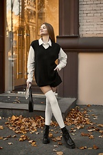 Білі в'язані панчохи в рубчик M-SOCKS 2040136 фото №7
