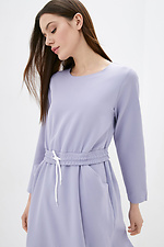 Фиолетовое платье миди KLASNE с широкой отрезной юбкой и длинными рукавами Garne 3038136 фото №2
