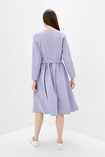 Фиолетовое платье миди KLASNE с широкой отрезной юбкой и длинными рукавами Garne 3038136 фото №3