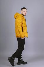 Demi-season quilted jacket for men in mustard color Reload 8031136 photo №3