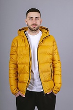 Demi-season quilted jacket for men in mustard color Reload 8031136 photo №4