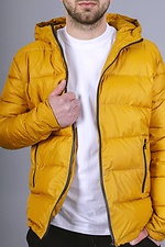 Demi-season quilted jacket for men in mustard color Reload 8031136 photo №6