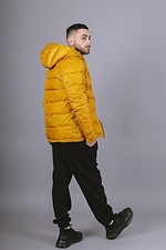 Demi-season quilted jacket for men in mustard color Reload 8031136 photo №7