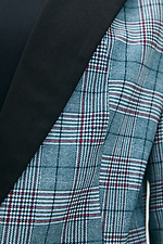 Classic PIA checkered blazer with plunging neckline and collar Garne 3037137 photo №4
