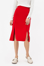 Red EME skirt with slits Garne 3042137 photo №1