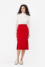 Red EME skirt with slits Garne 3042137 photo №2