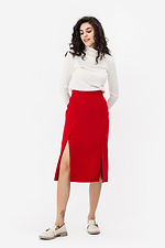 Red EME skirt with slits Garne 3042137 photo №3