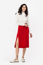Red EME skirt with slits Garne 3042137 photo №4