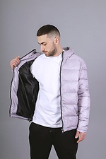 Демисезонная стеганная куртка для мужчин в сером цвете VDLK 8031137 фото №2