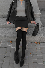 Czarne pończochy z włoskiej wełny merino M-SOCKS 2040138 zdjęcie №20