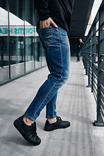 Light blue stretch jeans with lapel spring TUR WEAR 4009138 photo №2