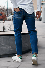 Голубые джинсы с отворотами стрейчевые весенние TUR WEAR 4009138 фото №6