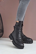 High winter ankle boots on a massive platform  8019138 photo №10