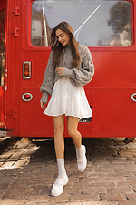 Серые высокие носочки из шерсти мериноса M-SOCKS 2040139 фото №9