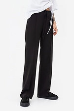 Широкі штани MORISS у спортивному стилі зі стрілками чорного кольору Garne 3042139 фото №1