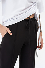 Широкі штани MORISS у спортивному стилі зі стрілками чорного кольору Garne 3042139 фото №6