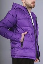 Демисезонная стеганная куртка для мужчин в фиолетовом цвете VDLK 8031139 фото №2