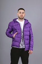 Демисезонная стеганная куртка для мужчин в фиолетовом цвете VDLK 8031139 фото №3