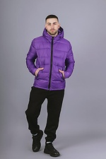 Демисезонная стеганная куртка для мужчин в фиолетовом цвете VDLK 8031139 фото №4