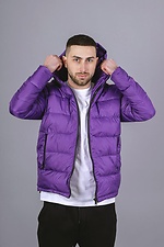 Демисезонная стеганная куртка для мужчин в фиолетовом цвете VDLK 8031139 фото №6