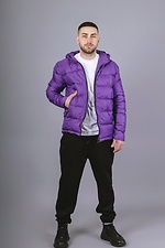 Демисезонная стеганная куртка для мужчин в фиолетовом цвете VDLK 8031139 фото №7