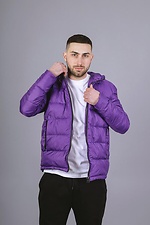 Демисезонная стеганная куртка для мужчин в фиолетовом цвете VDLK 8031139 фото №8