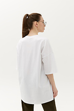 Cotton oversized LUCAS T-shirt with long cut and sleeves to the elbow Garne 3040140 photo №4