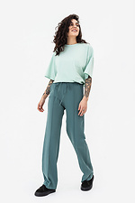 MORISS wide trousers in a sporty style with green arrows Garne 3042140 photo №4