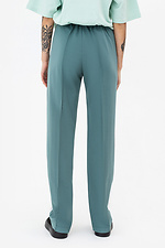 Широкие брюки MORISS в спортивном стиле со стрелками зелёного цвета Garne 3042140 фото №6