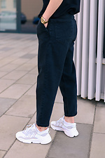 Черные коттоновые джинсы бананы зауженные к низу TUR WEAR 4009140 фото №2