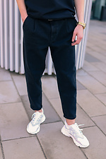 Черные коттоновые джинсы бананы зауженные к низу TUR WEAR 4009140 фото №4