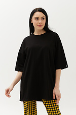 Cotton oversized LUCAS T-shirt with long cut and sleeves to the elbow Garne 3040141 photo №1
