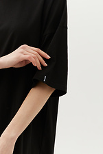Cotton oversized LUCAS T-shirt with long cut and sleeves to the elbow Garne 3040141 photo №4