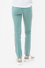 EMBER high suede pants in mint color with zipper Garne 3042141 photo №5
