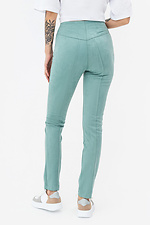 Высокие замшевые штаны EMBER мятного цвета с молнией Garne 3042141 фото №6