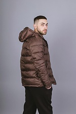 Демисезонная стеганная куртка для мужчин в коричневом цвете VDLK 8031141 фото №5