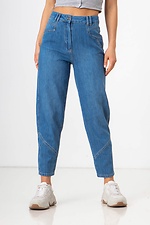 High rise blue slouchy wide leg jeans  4009142 photo №1