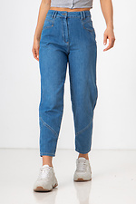 High rise blue slouchy wide leg jeans  4009142 photo №4