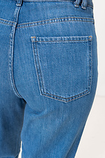 Niebieskie dżinsy z szerokimi nogawkami z wysokim stanem  4009142 zdjęcie №8