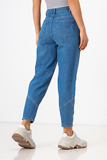 High rise blue slouchy wide leg jeans  4009142 photo №9