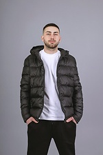 Demi-season quilted jacket for men in black Reload 8031142 photo №3