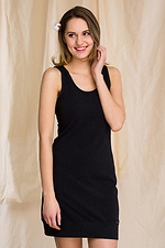 Black thermal dress T-shirt with wide straps Key 2026143 photo №1