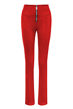 Высокие замшевые брюки EMBER красного цвета с молнией Garne 3042143 фото №9