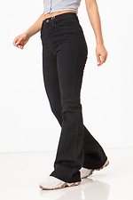 Черные высокие джинсы расклешенные от колена  4009143 фото №5